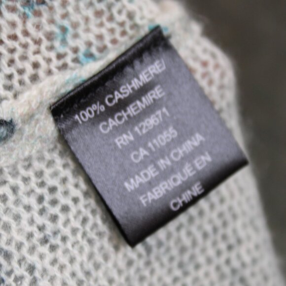 Skull Cashmere Thunder Sweater Distressed Tye Dye Print 100% Cashmere sz Medium - Picture 7 of 8